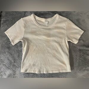 Fabletics Cream Tie Dye Top